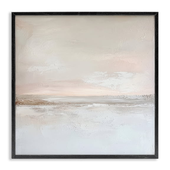 Stupell Industries Transitional Muted Landscape Abstract Horizon Black Framed Giclee Art, 12 x 12, by Petals Prints Design
