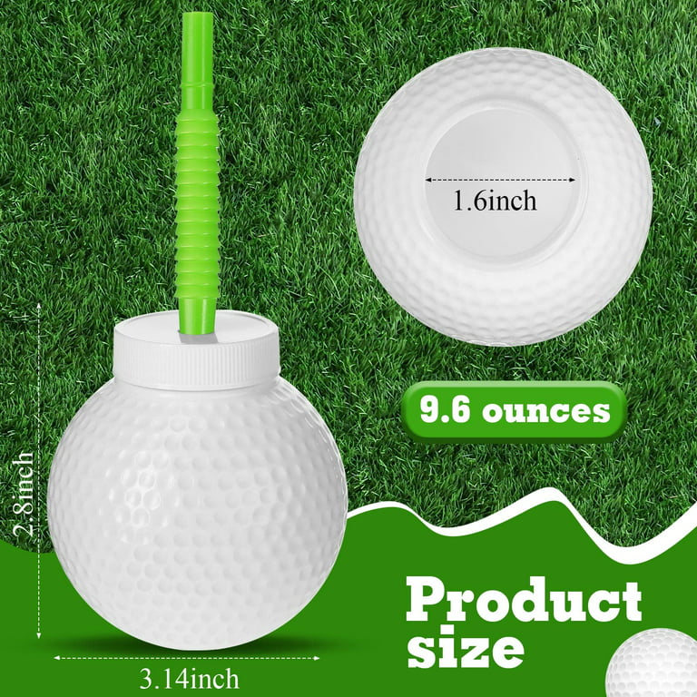Sawysine 12 Set Golf Ball Cups with Straws and Lids, 10 oz Plastic Reusable  Golf Party Cups Bulk for Kids Birthday Theme Party Golf Party Supplies 
