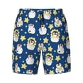 thumbnail image 4 of Lsque Mens Swim Trunks Star Penguin Pattern - Bathing Suit Compression Liner - Beach Swim Shorts Swimwear - (S-3XL) - Stretch Quick Dry -XX-Large, 4 of 9