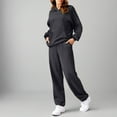 thumbnail image 4 of UAMVSH 2 Piece Sweatsuits for Women Oversized Hoodies Wide Leg Pants Matching Set Soft Long Sleeve Pullover Tracksuit with Pocket, 4 of 7