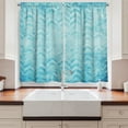 thumbnail image 2 of Ambesonne Turquoise Kitchen Curtains, Geomeric Chevron Art, 55"x45", Turquoise, 2 of 3