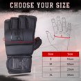 thumbnail image 5 of Black High Line Boxing MMA Gloves for Men & Women Large Size | Kickboxing Gloves, Martial Arts Boxing Gloves for Punching Bag with Open Palm Design, Half Finger Adjustable Wrist Strap, 5 of 6