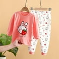 thumbnail image 2 of Toddler Kids Baby Girl Cartoon Homewear Sleepwear Nightwear Pajamas Set, 2 of 2