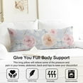 thumbnail image 3 of Bloom Body Pillow Cover 20x54 - Floral Print Watercolor Long Pillow Case with Invisible Zipper - Soft Full Body Pillow Protector - Machine Washable Cozy Slipcover for Sleeping, 3 of 7