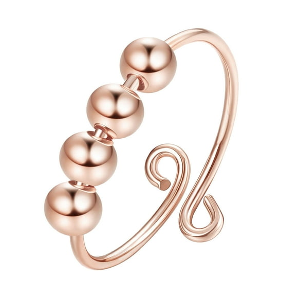 Anillos para mujer, regalos para mujeres, anillo anti-ansiedad, anillos giratorios con cuentas, anillo giratorio para aliviar el estrés, anillo para la ansiedad.