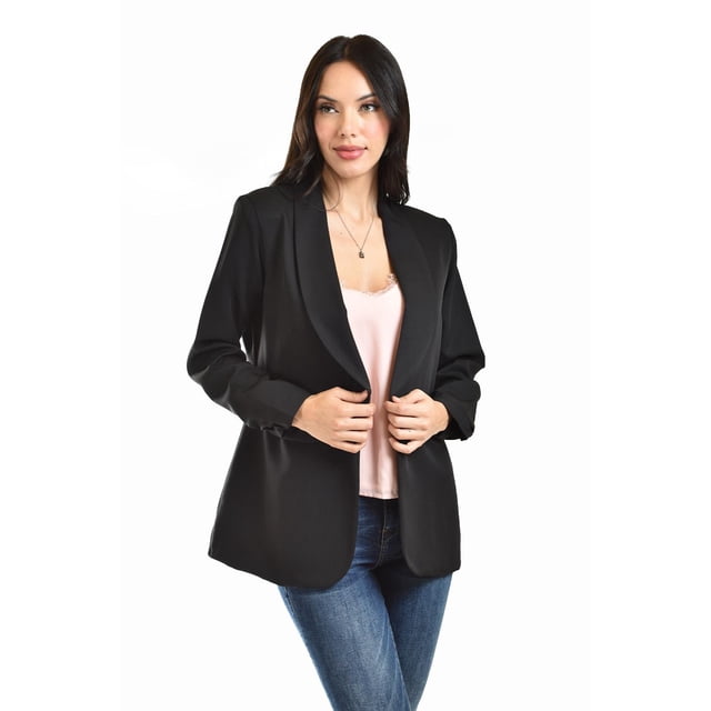 Blazer manga 3/4 Roman Fashion /Juvenil, 12255 (Negro) negro EG