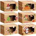 thumbnail image 1 of Cajas navideñas para galletas Funnymoom, 36 unidades, con ventana transparente, 6 unidades, 1 of 7