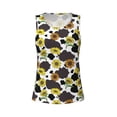 thumbnail image 3 of Picia Black Cow Sunflowers Pattern Women's Workout Tank Top,Breathable Activewear,Slim Fit Athletic Top,Versatile Workout Moisture-wicking top-XX-Large, 3 of 9