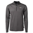 thumbnail image 2 of Men's Cutter & Buck Black Los Angeles Rams Big & Tall Virtue Eco Pique Micro Stripe Tri-Blend Quarter-Zip Jacket, 2 of 3