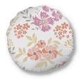 thumbnail image 1 of Coussin Rond en Forme de Fleur Orange Blanche Décoration Maison, 1 of 3
