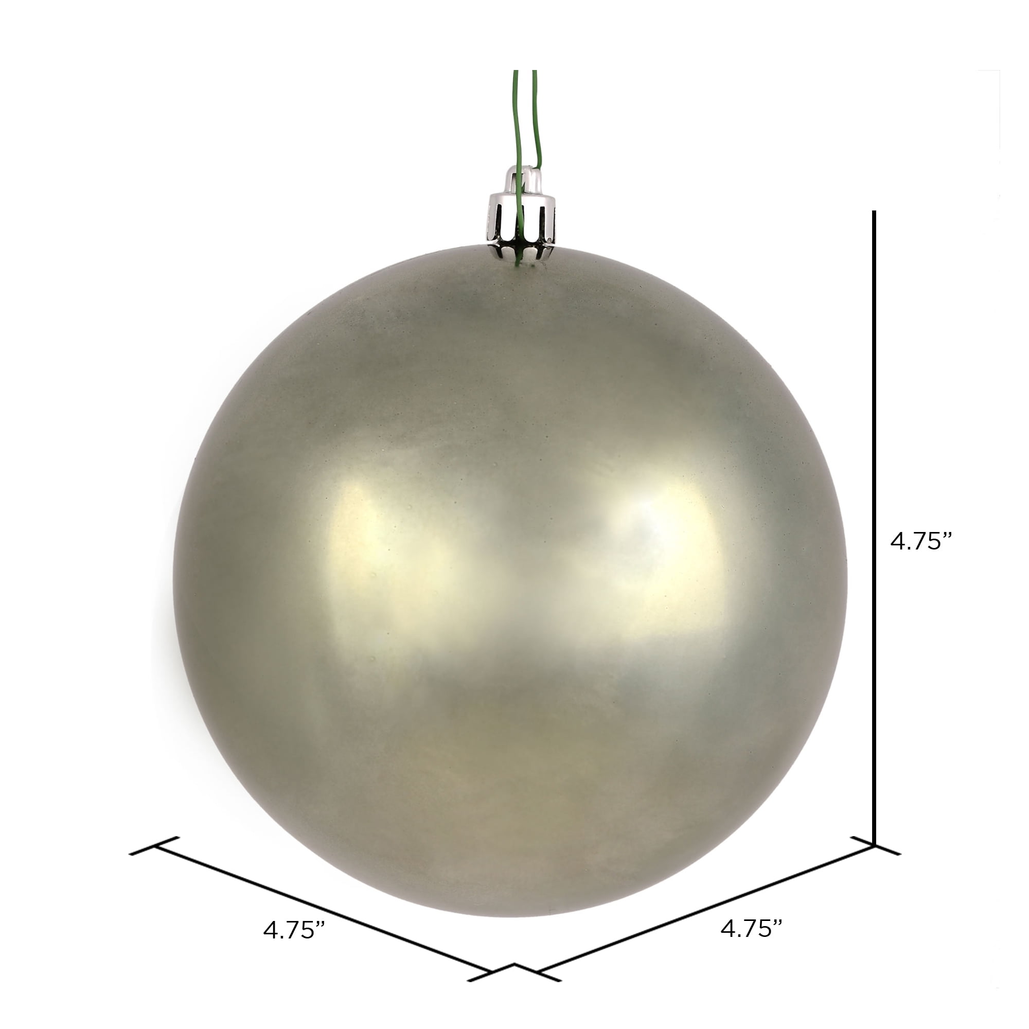 Vickerman 4.75" Wrought Iron Shiny Ball Ornament, 4 per Bag