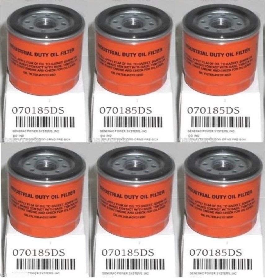(6 Pack) Original 070185DS Generac Generator Oil Filters Fits GN190