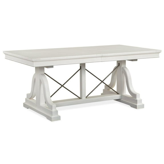 Magnussen Heron Cove Trestle Dining Table in Chalk White