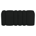 thumbnail image 5 of WHI Contemporary Boucle Fabric Large Ottoman Bench Black, 5 of 6