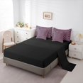 thumbnail image 3 of Homewish Pink Wave Stripes 7-Piece King Bedding,Abstract Modern King Bed in a Bag,Black Reversible, 3 of 8