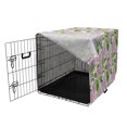 thumbnail image 3 of Garden Dog Crate Cover, Botanical Theme Spring Illustration Along Natural Lilacs and Big Leaves Floral Art, Easy to Use Pet Kennel Cover for Dogs, 35" x 23" x 27", Multicolor, by Ambesonne, 3 of 6