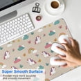 thumbnail image 4 of Long Mouse Pads for Desk,Brown Cartoon Unicorn Rainbow Cloud Butterfly Desk Mats on Top Of Desks, Desk Mouse Pad Extra Large with 3mm Non-Slip Base and Stitched Edge for Gaming,Work,Home 31.5"x11.8", 4 of 5