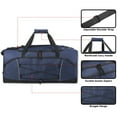 thumbnail image 2 of 26 Inch 60 Liter Weekender Overnight Duffel Shoulder Bag for Men, Women, Teens, Gym, Travel, Sports and Recreation in Navy Blue, 2 of 5