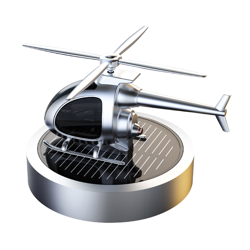 Car Air Freshener, Helicopter Ornaments Solar Energy Rotating