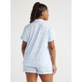 thumbnail image 4 of Joyspun Women's Dreamy Soft Collection Notch Collar Top and Shorts Pajama Set, 2-Piece, Sizes XS-3X, 4 of 6