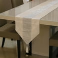 thumbnail image 1 of Chemin de Table Diamante avec Pompons pour Décoration de Table à Domicile 32CMX180CM Blanc, 1 of 7