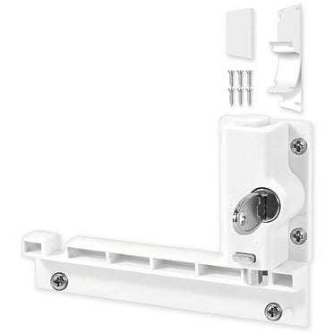 Patio Sliding Door Security Foot Kick Lock with Keyed, Fits on Top Rail-Childproof Patio Door Guardian-or Bottom 1 Pack,1 * Door Security Foot Lock,White