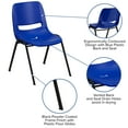 thumbnail image 4 of Flash Furniture HERCULES Series 661 lb. Capacity Navy Ergonomic Shell Stack Chair with Black Frame and 16'' Seat Height, 4 of 12