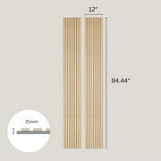 3D Wood Wall Panels | Acoustic Panels for Interior Wall Décor on Felt Back Board | Decorative Slat Panels for Wall and Ceilings | Oak/Gray Felt - 8 x 1 ft. x 2 Pack