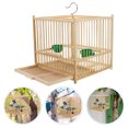 thumbnail image 3 of Indoor Bird Cage 1 Set 20.5x20.5x20.5In Beige Bamboo Material For Small Birds, 3 of 9