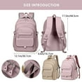 thumbnail image 3 of 1 Pcs Cute Backpack for Women and Men, Extra Large Laptop Backpacks,Waterproof Bag Basic Backpack for Office, Travel Laptop Backpack Lightweight Casual Daypack,2 Colors(Pink), 3 of 9