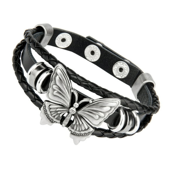Gothic Butterflies Bracelet Men Women Punk Cuff Bracelet Gothic Wrist Bangle