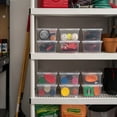 thumbnail image 4 of IRIS USA 6 Qt. Plastic Storage Bins with Lids, Clear, Stackable Totes, Containers, 4 of 9