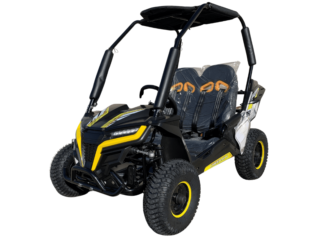 SYX MOTO 125cc Go Kart 4-Wheeler, 3-Speed + Reverse, Electric/Kick