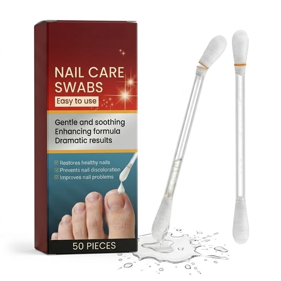 Nail Repair Swabs, Nail Strengthener for Damaged Nails, Portable Nail Repair for Damaged Nails with Nourishing Formula to Hydrate Cuticles and Smooth Rough Textures, 50 Pieces