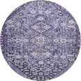 thumbnail image 2 of Addison Rugs Mayfield Premium Machine Washable Transitional Aztec Purple Round Rug, 8' x 8', 2 of 6