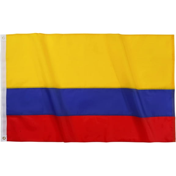 TOPFLAGS Colombian Flag 3x5 Sewn Stripes Colombia National Flags Bandera de Heavy Duty Sewn Stripes with 2 Brass Grommets