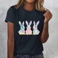 thumbnail image 2 of Pisexur Hauts pour Femmes, Hauts d'Été pour Femmes, Hauts d'Entraînement pour Femmes, T-Shirt Imprimé à Manches Courtes Col Rond, Chandail à la Mode Noir, m, 2 of 5