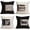 4 Pack Black White Quote, variant on Vintage Wood Ocean Throw Pillow Cases Set of 4 Marine Sea Animals Starfish Fishes Conch Shell Beach Decorative Pillow Covers 18x18 Inch Polyester Linen Square Pillow Case Home Decor