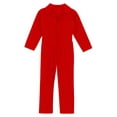 thumbnail image 3 of Miaeowve Kids Boys Mechanic Costume Dance Coveralls Long Sleeve Solid Twill Overalls Boilersuit Red 6, 3 of 5