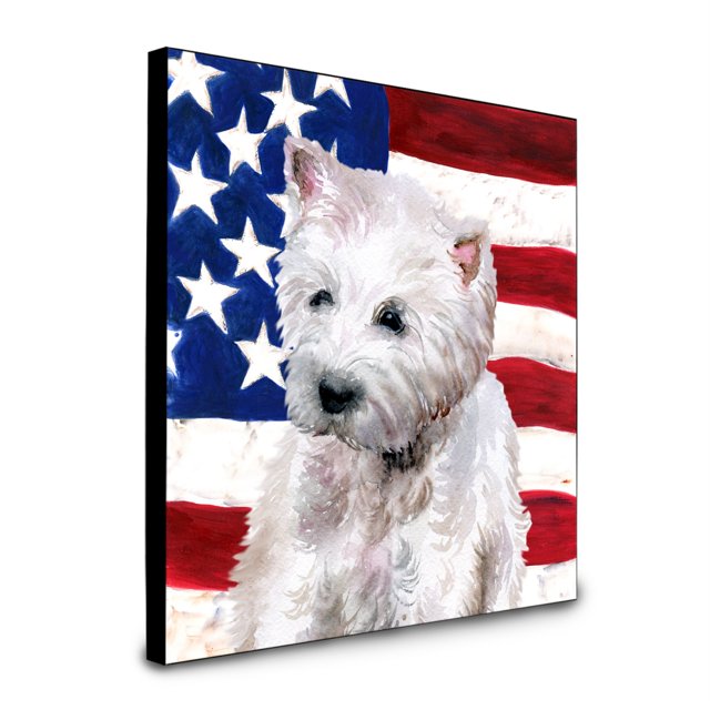 Panel de decoración de Pared multicolor Caroline's Treasures Treasures Westie Patriotic