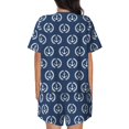 thumbnail image 3 of Picia Navy Nautical Pajamas Sets for Women Soft Short-Sleeved Pjs with Lounge Shorts Two Piece Sleepwear-X-Large, 3 of 9