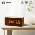 thumbnail image 5 of Dekohm Led Wooden Wireless Charger Clock Color:Brown Wood, 5 of 5