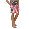 thumbnail image 3 of North 15 Boy's USA American Flag Microfiber Swim Trunk Boardshorts with Cargo Pokcet-7110B-prt 6-14-16, 3 of 6