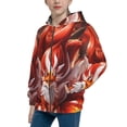 thumbnail image 2 of Pofeuu Red Leaf Flame Fox Print Teenage Zipper Hoodie Sweatshirts Hooded Casual Jackets With Pocket For Boys Girls-Medium, 2 of 6