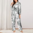 thumbnail image 2 of Balery African Animals Conjunto de Pijama con Estampado para Mujer, Conjunto de Dos Piezas con Manga Larga, Ropa de Dormir Suave con Bolsillos, Pijamas Cómodos-X-Large, 2 of 7