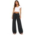 thumbnail image 2 of No Boundaries Drawstring Grommet Wide Leg Jean, 32" Inseam, Women's, 2 of 3