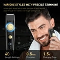 Sejoy Adjustable Beard Trimmer for Men, Cordless Hair Mustache Trimmer