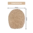 thumbnail image 3 of Home Weavers Fantasia Collection Toilet Lid Seat Cover, Elastic Edges, 100% Cotton Soft Universal Fit for Standard Oblong Round Elongated Bath Room Bowl Lids, Washable, 18"x18" Toilet Lid Cover, Linen, 3 of 5