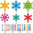 thumbnail image 3 of 24 Pieces Holiday Snowflake Craft Kit for Boy and Girls, DIY Create Your Own Winter Snowflake Ornament Kits Fun Holiday Home Activity, 3 of 7