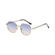 thumbnail image 2 of Gafas de sol cuadradas retro Qarigey UV400 metal hexagonales vintage Lentes azul, 2 of 6